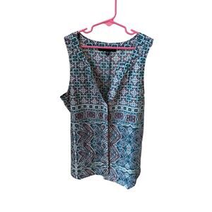 Sanctuary Women’s Sleeveless Printed Blouse Top – Size Small